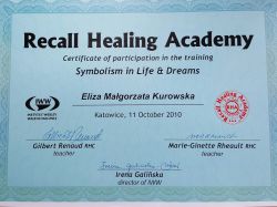 Certyfkat Symbolism in Life&Dream Eliza M. Kurowska